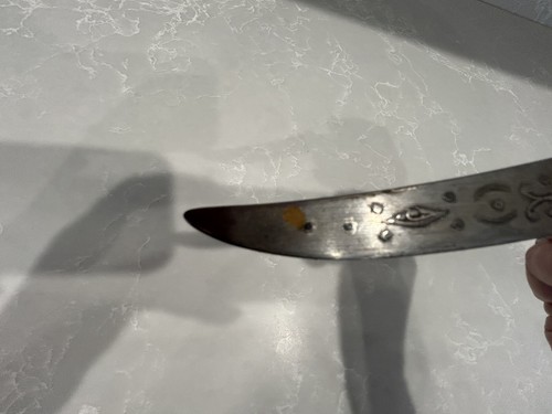 Rare Middle Eastern? Filigree Brass ? Dagger & Sheath - Picture 7 of 11