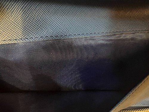 Authentic PRADA Saffiano Portafoglio Lampo Blue Double Zip Wallet - Picture 17 of 24