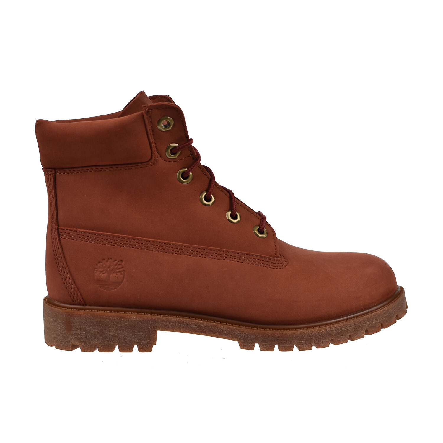 Timberland 6-дюймовые ботинки премиум-класса для больших детей темно-красного цвета из нубука TB0A27NQ