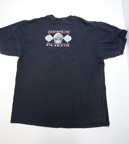 Vintage 90s Space Aliens TRUST ME T-Shirt L UFO AREA 51 Roswell READ Holes Fades - Bild 13 von 20