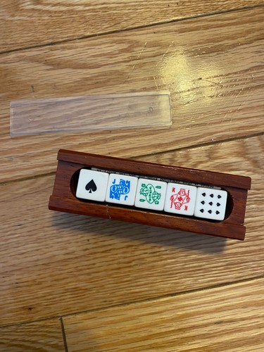 Wm. F. Drueke & Sons, Inc. 5 Dice Lucky Poker Game NEW Wood Case & Instructions - Bild 5 von 11