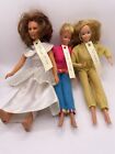 Three Vintage Barbies With Clothes