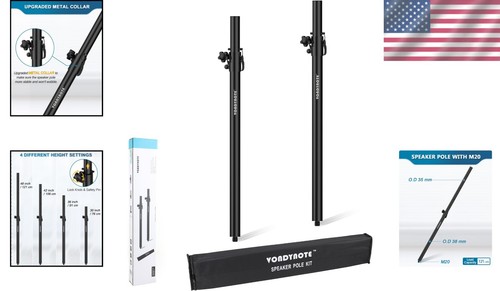 Space-Saving Speaker Poles with Locking Mechanism - Up to 121 lbs Capacity - Picture 2 of 9