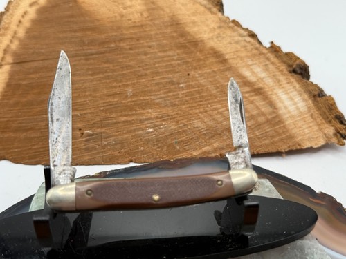 VIntage Schrade USA 1040 T 2 Blade Pen pattern w/sawcut delrin--1306.25 - Picture 2 of 10