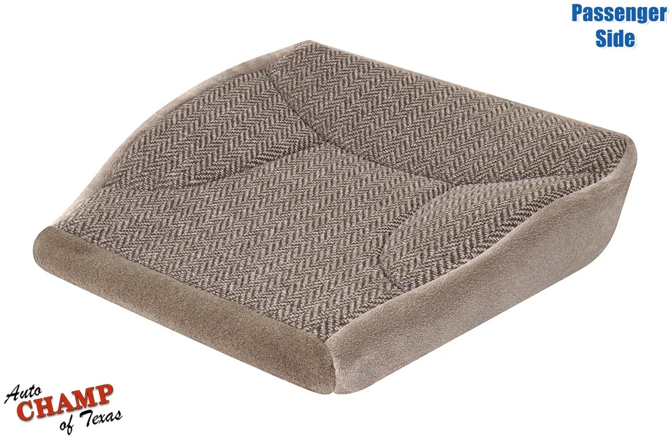 92-93 Ford F-150 F-250 F350 XLT-Cubierta de asiento de tela inferior lateral para pasajero bronceado 50/50 Foto 4 de 4