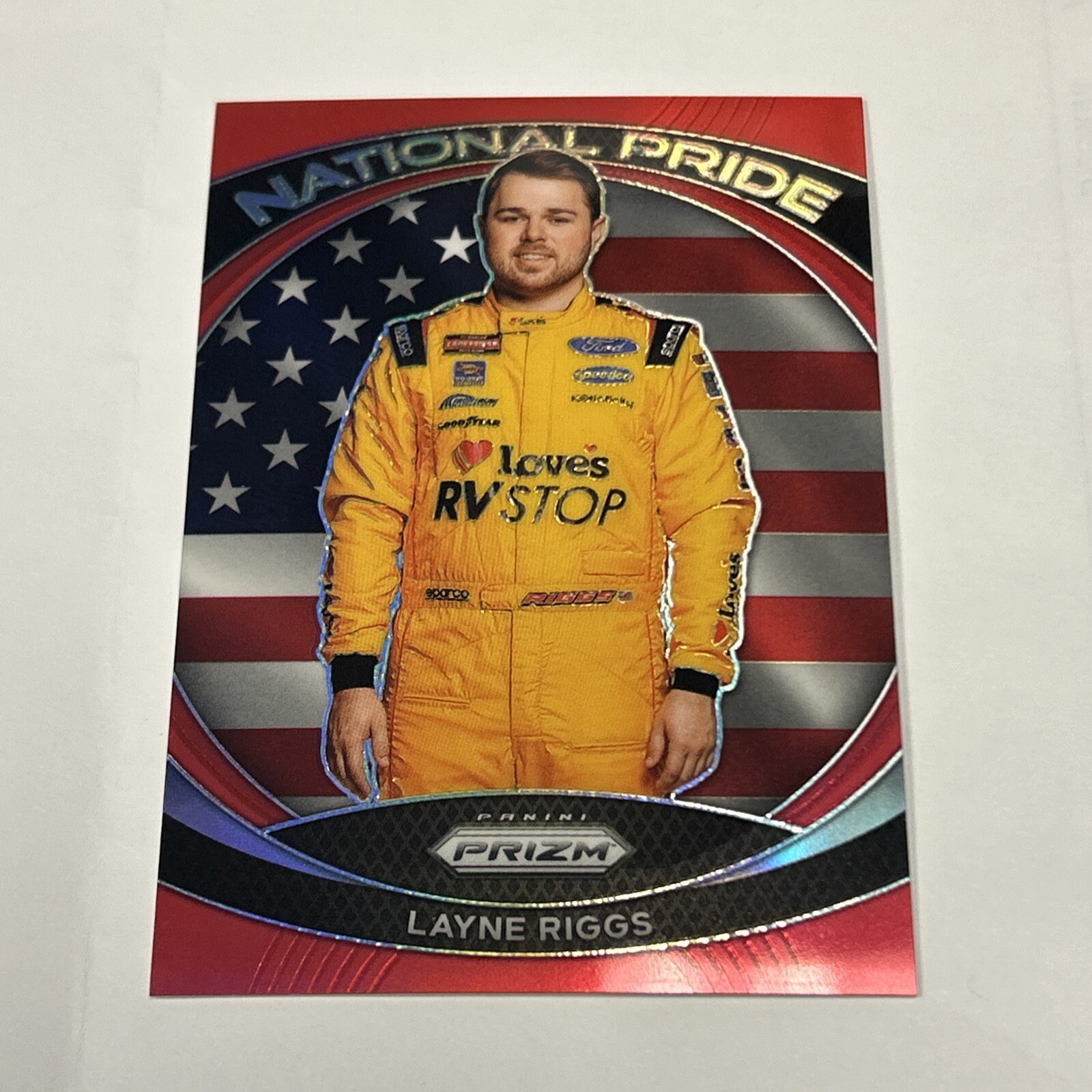2024 Panini Prizm NASCAR Layne Riggs National Pride Red Prizm 69/99