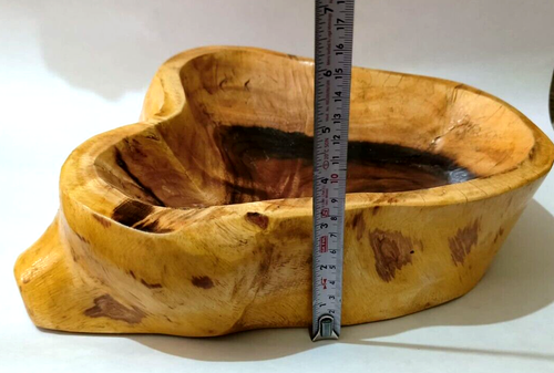 natural live edge wooden irregular solid weird wood rustic burled salad bowl - Picture 5 of 10