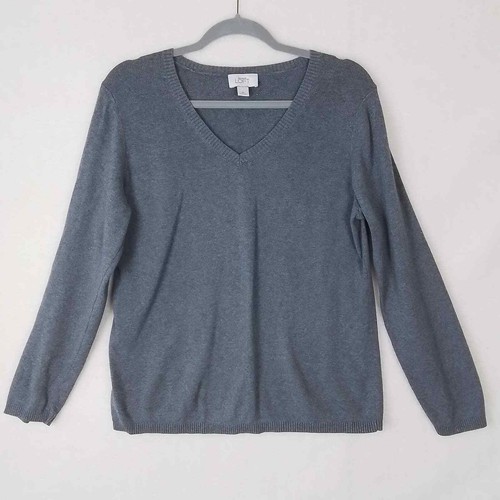 LOFT Strickpullover aus Pimabaumwolle Größe XLarge in grau