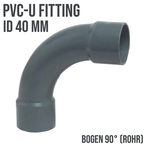 PVC-U PVC Klebe Fittings 90° Bogen aus Rohr mit Muffe PN 16 Bar - Bild 6 von 14