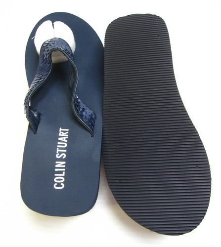 Zapatos sin cordones Colin Stuart alrededor de la puntera con solapa abatible talla 5 M lentejuelas azul cómodo - Imagen 9 de 9
