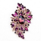 Vintage-Inspired Colorful Rhinestone Brooch Pin - Elegant Accessory for Coats