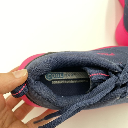 Fila Women's Cool Max Lace Up Fabric Tennis Shoes Sneakers Navy Pink Size 7 - Picture 4 of 8