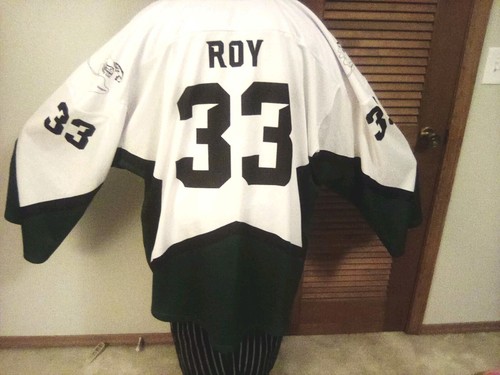 FREE DALLAS STARS Set 2 Patrick Roy GXXL Huge Goalie Cut Jersey Police Malinois - Picture 7 of 15