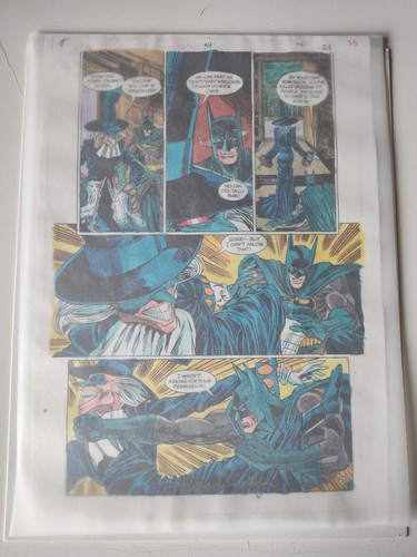 BATMAN SHADOW OF THE BAT #34 COLOR PRODUCTION ART SIGNED ADRIENNE ROY COA PG 21 - Picture 12 of 13