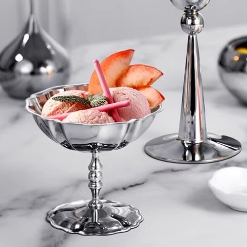 Edelstahl Eisbecher Coupe Dessertbecher Schüsseln Eis Vorspeisenschalen - Bild 7 von 15