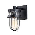 Maxim Lighting Breakwater 1-Light Outdoor Wall Sconce, Black - 10265CLBK