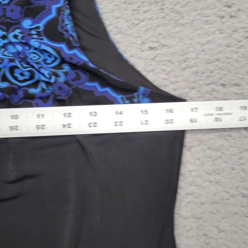 Vestido extra pequeño para mujer White House Black Market azul negro cambio geométrico - Imagen 6 de 20
