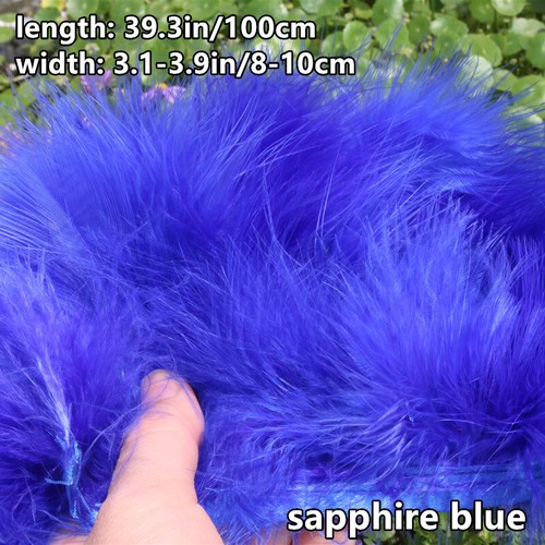 1M Faux Feather Fur Ribbon Fringe Trimming Sewing Crafts DIY Material Decor - Picture 24 of 39