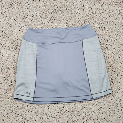 Under Armour Skort Womens XL Gray Athletic Heatgear Semi Fitted Golf Tennis  A1