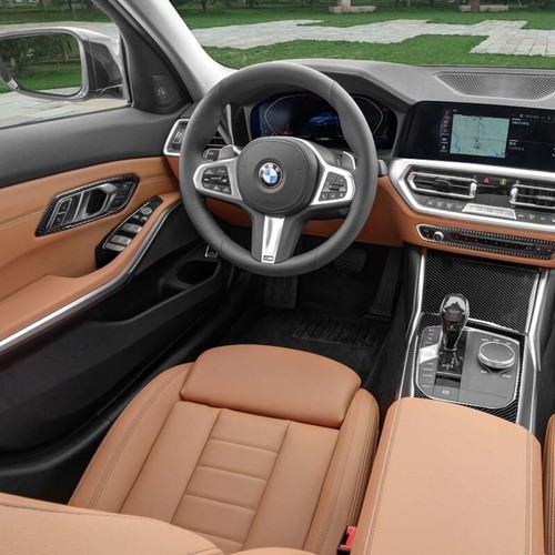 27Pcs For BMW 3 Series G20 Carbon Fiber Interior Cover Center Console trim - Picture 7 of 8