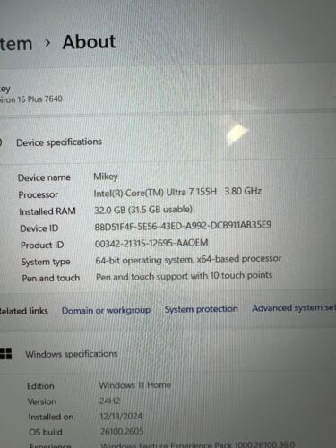 Dell Inspiron 16 Plus 7640 16" (2TB Storage, Intel Core i7-TOUCH SCREEN)