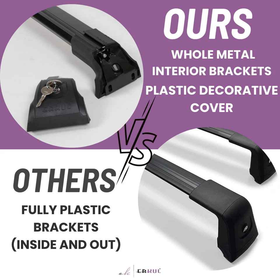 Barras transversales de techo de alta resistencia 220 lb para Kia Sportage 2017-2022 - negras Foto 3 de 4