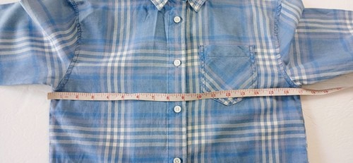 Art Class Girls Blue Plaid Button Up Long Sleeve Shirt Size M (8) NWT - Picture 4 of 8