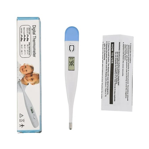 LCD Digital Thermometer Temperature Body Oral Basal Tip Beeper Adult Child Baby - Picture 3 of 5