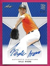 2020 Leaf Perfect Game National Baseball KYLE AYERS Blue Autograph 4/15