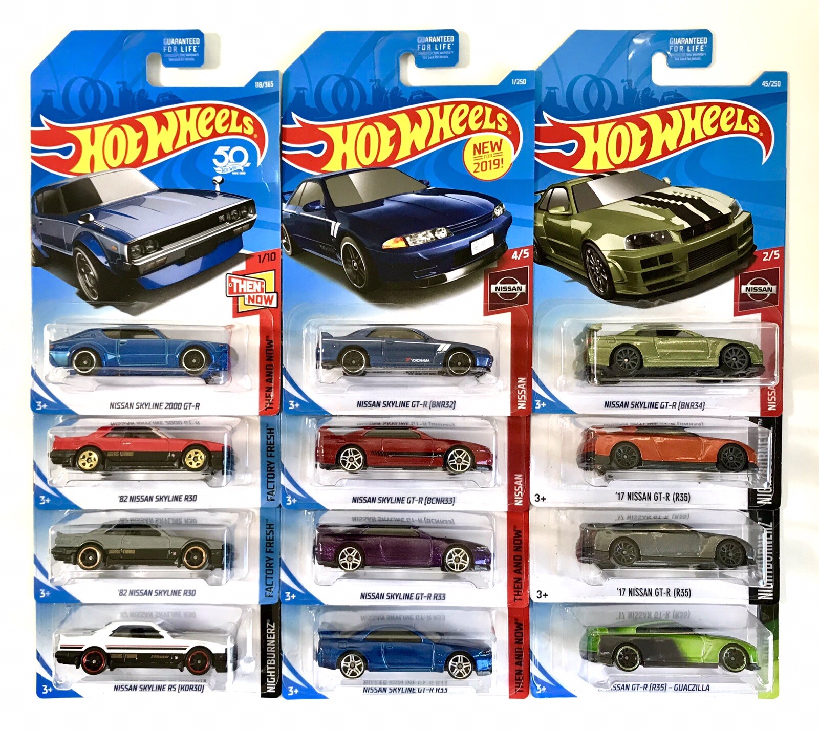 Nissan Skyline 2000 GT-R R30 R32 R33 R34 R35 Guaczilla Hot Wheels Set Lot of 12 Nissan Skyline 2000 GT-R R30 R32 R33 R34 R35 Guaczilla Hot Wheels Set Lot of 12
