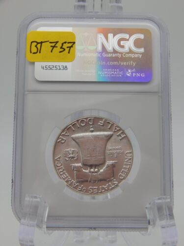 1963 - FRANKLIN HALF DOLLAR - NGC GRADED - MS 63 FBL - FIFTY CENTS (BT757) - Bild 6 von 6