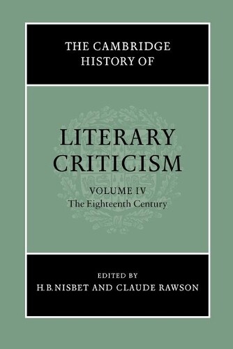 Thumbnail - H. B. Nisbet The Cambridge History Of Literary Criticism: Volume 4