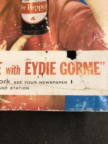 DR PEPPER Advertising Sign Pin Up Girl Eydie Gorme Vintage - Picture 6 of 12