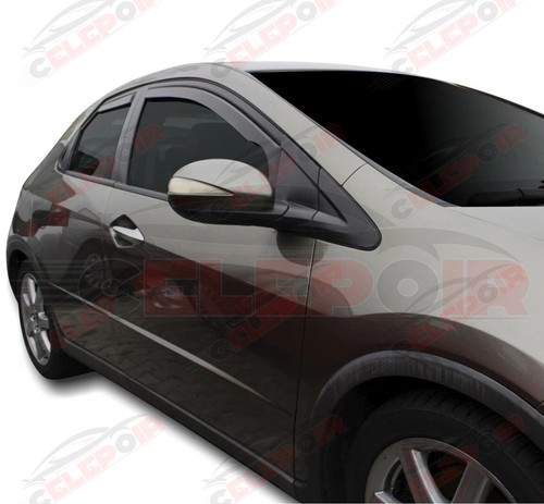 Deflectores de viento para Honda Civic MK8 2006-2012 5 puertas berlina clips tintados 4 un. - Imagen 3 de 18