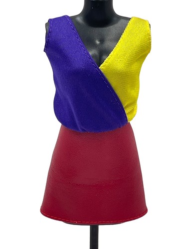 Barbie Signature Doll Fashion Clothes Modern Model Muse Faux Red Leather Dress - Picture 1 of 7