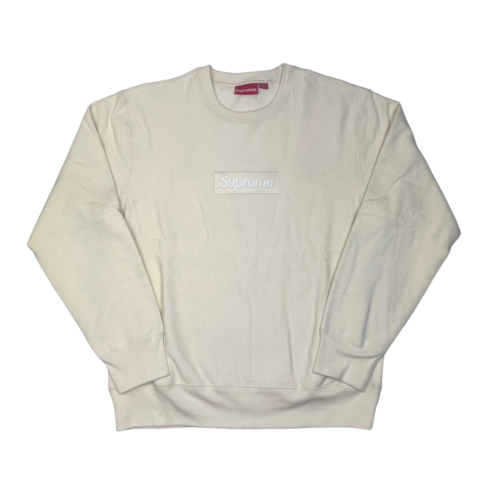 Sweat shirt logo boîte naturelle Supreme FW18 *Neuf*