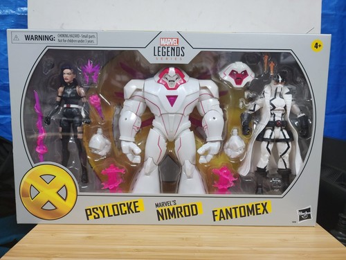 MARVEL LEGENDS X-MEN 20TH ANNI 6" FIGURE 3 PACK BNIB PSYLOCKE, NIMROD, FANTOMEX - Afbeelding 1 van 8