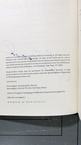 American Values SIGNED Robert F Kennedy Jr Lessons I Learned FromMy Family Table - Picture 3 of 4