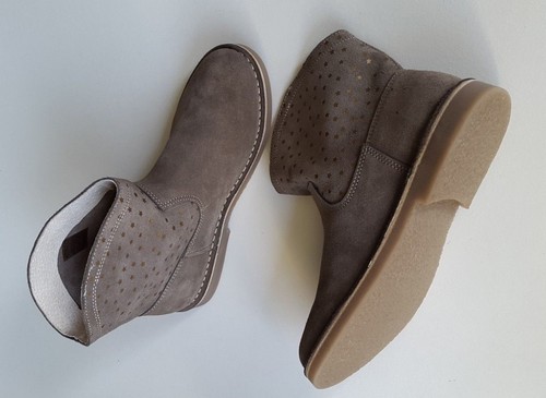 CYRILLUS BOTTINES EN CUIR SUÉDÉ POINTURE 36 TAUPE - Picture 4 of 9
