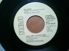 PROMO RCA  45 RECORD/HARRY NILSSON/LULLABY IN RAGTIME/AS TIME GOES BY/ NR MINT