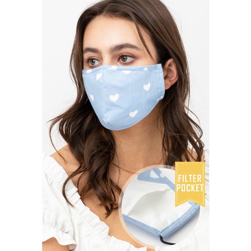 Máscara facial de moda de algodón reutilizable de calidad para adultos filtro bolsillo nariz alambre bonito - Imagen 47 de 169