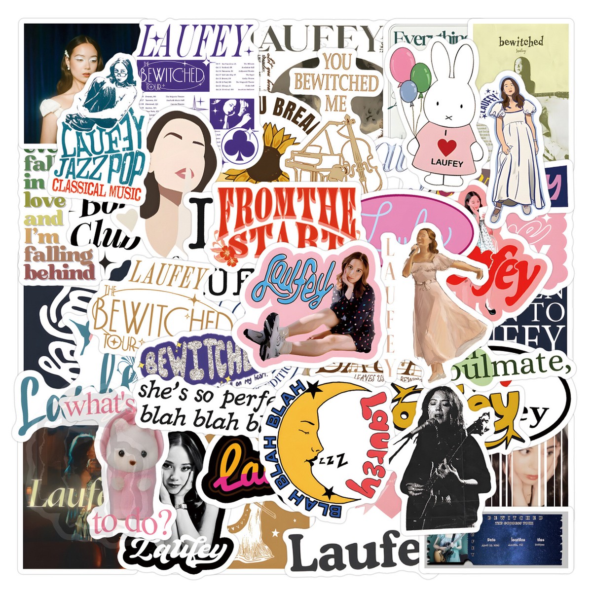 110Pcs Laufey Stickers for Phone Case water bottles laptop