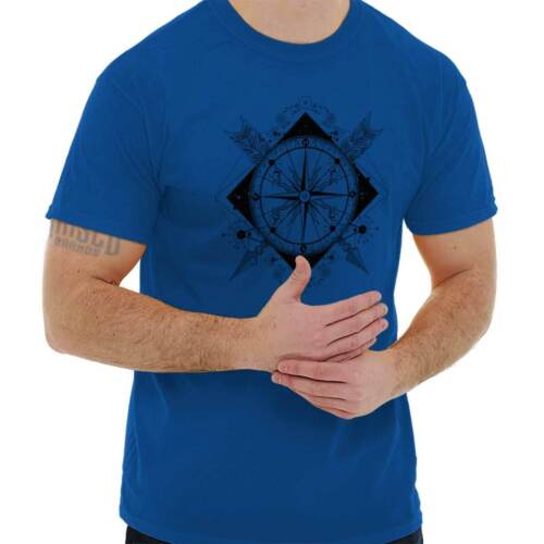 Geometric Celestial Compass Feather Arrows Womens or Mens Crewneck T Shirt Tee - Picture 14 of 17