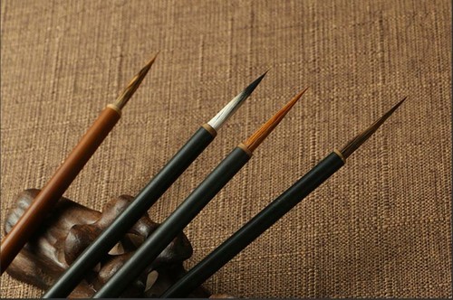 A Set 4 Pcs Chinese Calligraphy Painting Sumi-e Gongbi Any Lines Detail Brush - Picture 7 of 9