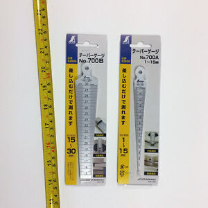2 Set Japan SHINWA Taper Welding Gauge 1~15mm,15~30mm 700A 700B Diameter Measure