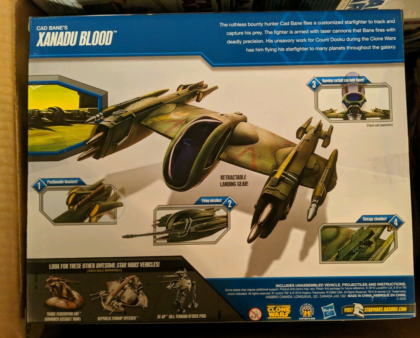 2010 Hasbro Star Wars The Clone Wars Cad Bane/'s Xanadu Blood vehicle MISB