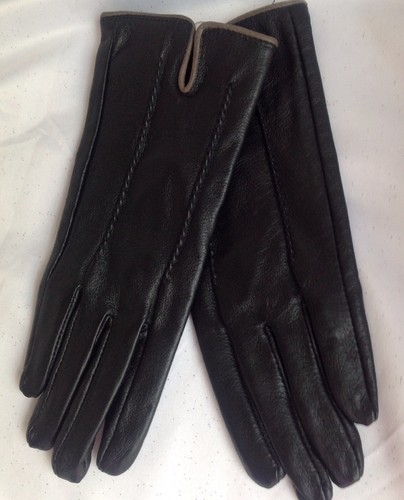 NUEVO Guantes de cuero negros para mujer Great Northwest Clothing Company talla L - Imagen 1 de 4