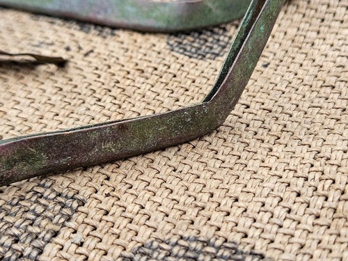 WWI ORIGINAL GERMAN PICKELHAUBE SQUARE VISOR TRIM PARTS BRASS SET RELIC - Bild 4 von 7