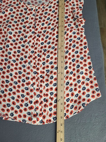 Boden Women's Pleat Front Keyhole Floral Print Blouse SZ 6 Viscose - Picture 5 of 7