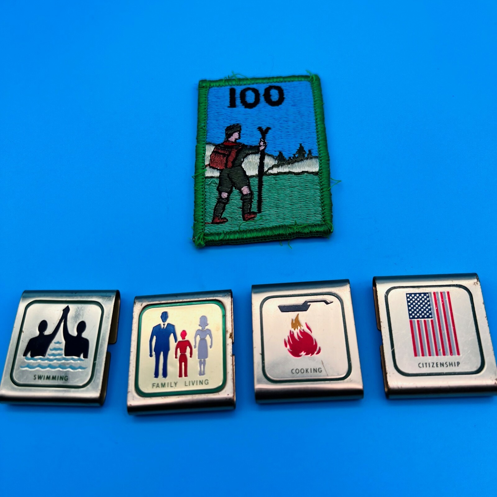 4x Vintage BSA Boy Scouts Belt Loop Activity Merit Award Slides eBay